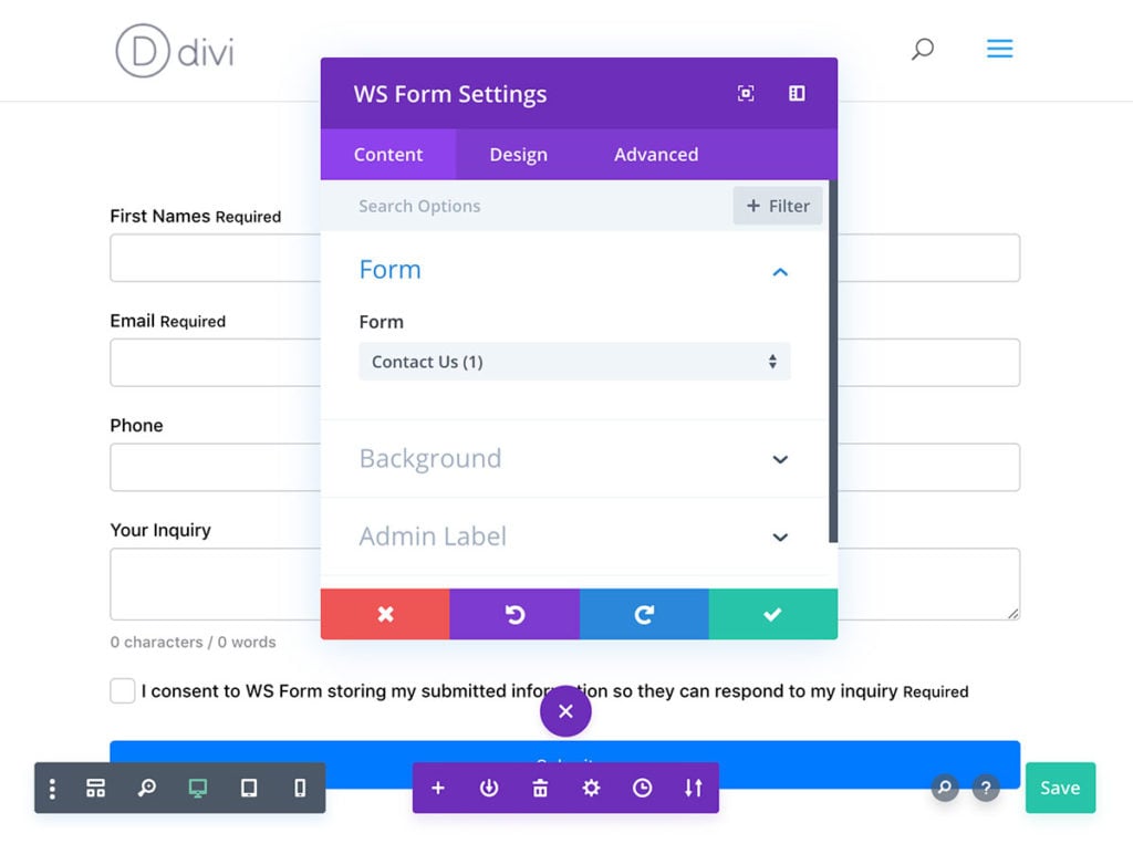 Divi Visuall Builder Module